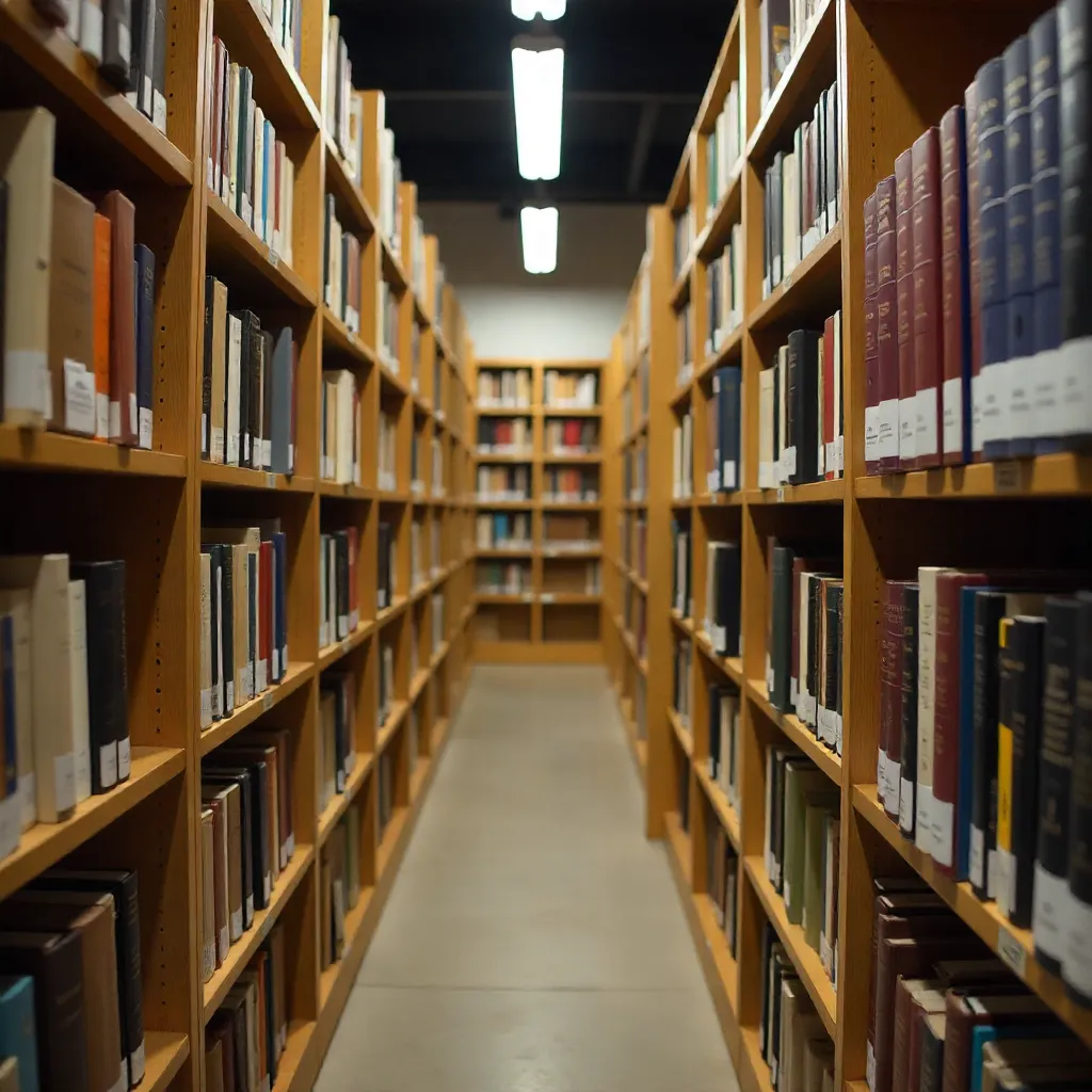 Detailed view of library organization process